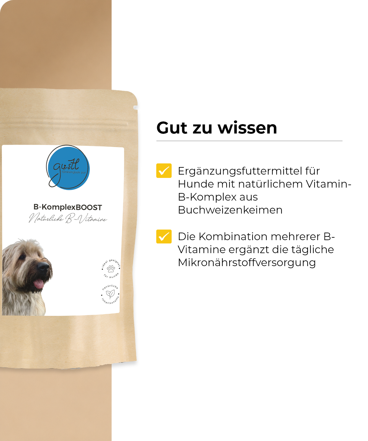 GUSTL B-KomplexBoost – Complementary feed for dogs
