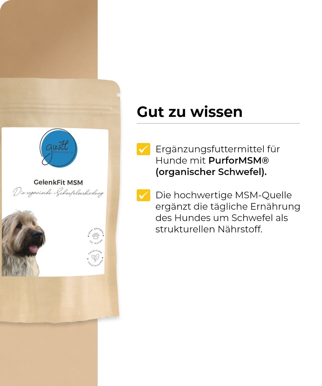 GUSTL GelenkFit – MSM (Organic Sulfur) for Dogs