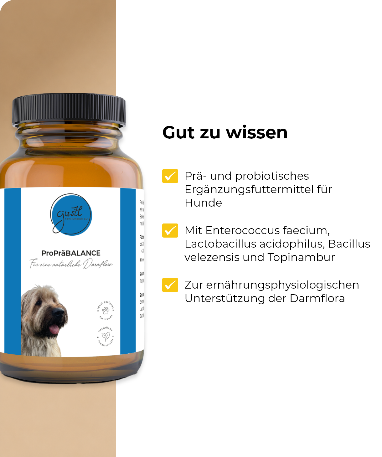 GUSTL PreProBalance – Prebiotic and Probiotic Complementary Feed for Dogs