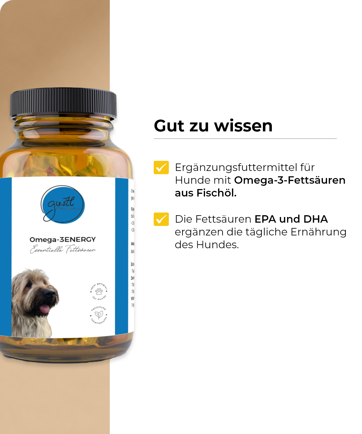 GUSTL Omega-3ENERGY – Omega-3 Fatty Acids for Dogs